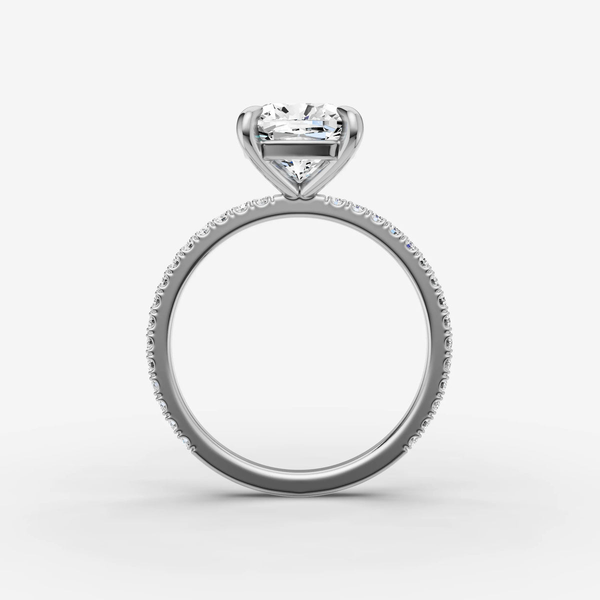 Etoile cushion diamond setting in gold, view 14