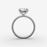 Etoile cushion diamond setting in gold, view 14