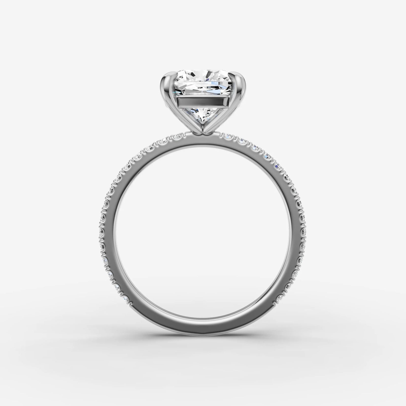 Etoile cushion diamond setting in gold, view 14