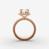 Aurore Etoile emerald diamond setting in gold, view 8