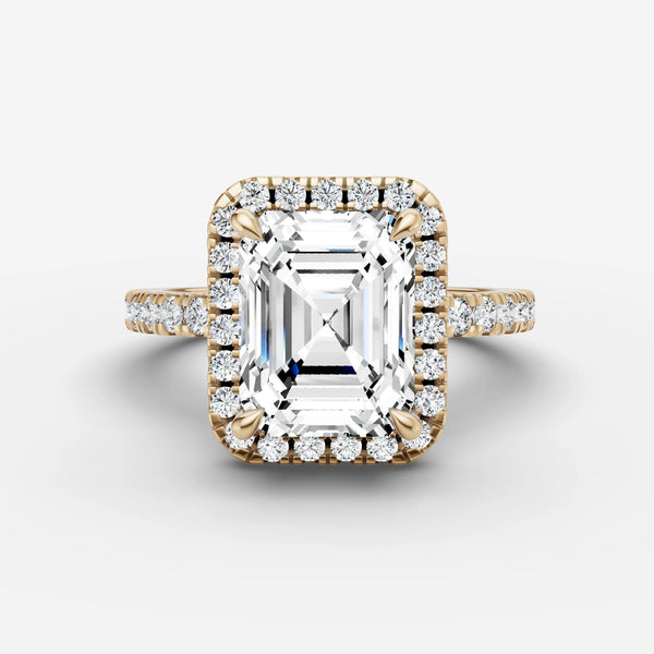 Aurore Etoile Emerald ring setting, view 1