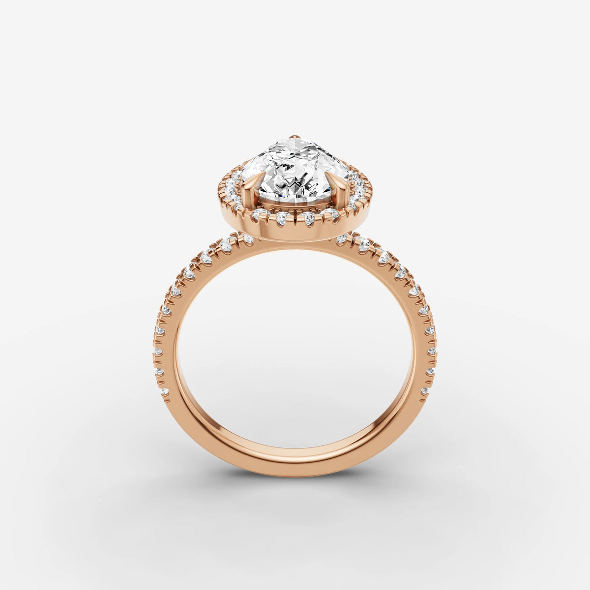 Aurore Etoile pear diamond setting in gold, view 9