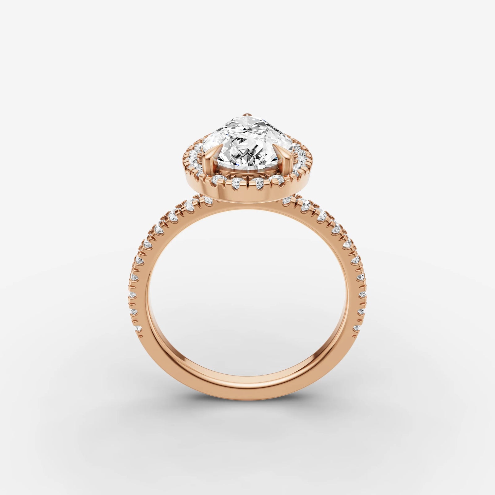 Aurore Etoile pear diamond setting in gold, view 9