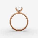 Mystere Etoile oval diamond setting in gold, view 8