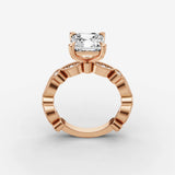 Heritage asscher diamond setting in gold, view 9