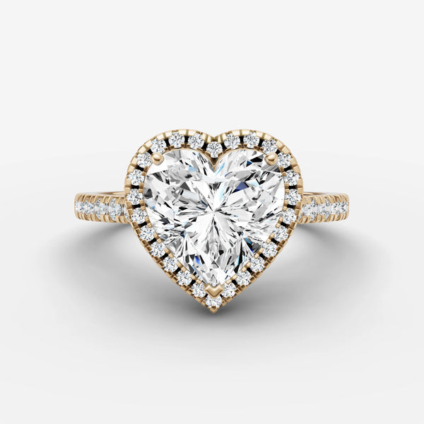 Aurore Etoile Heart ring setting, view 1