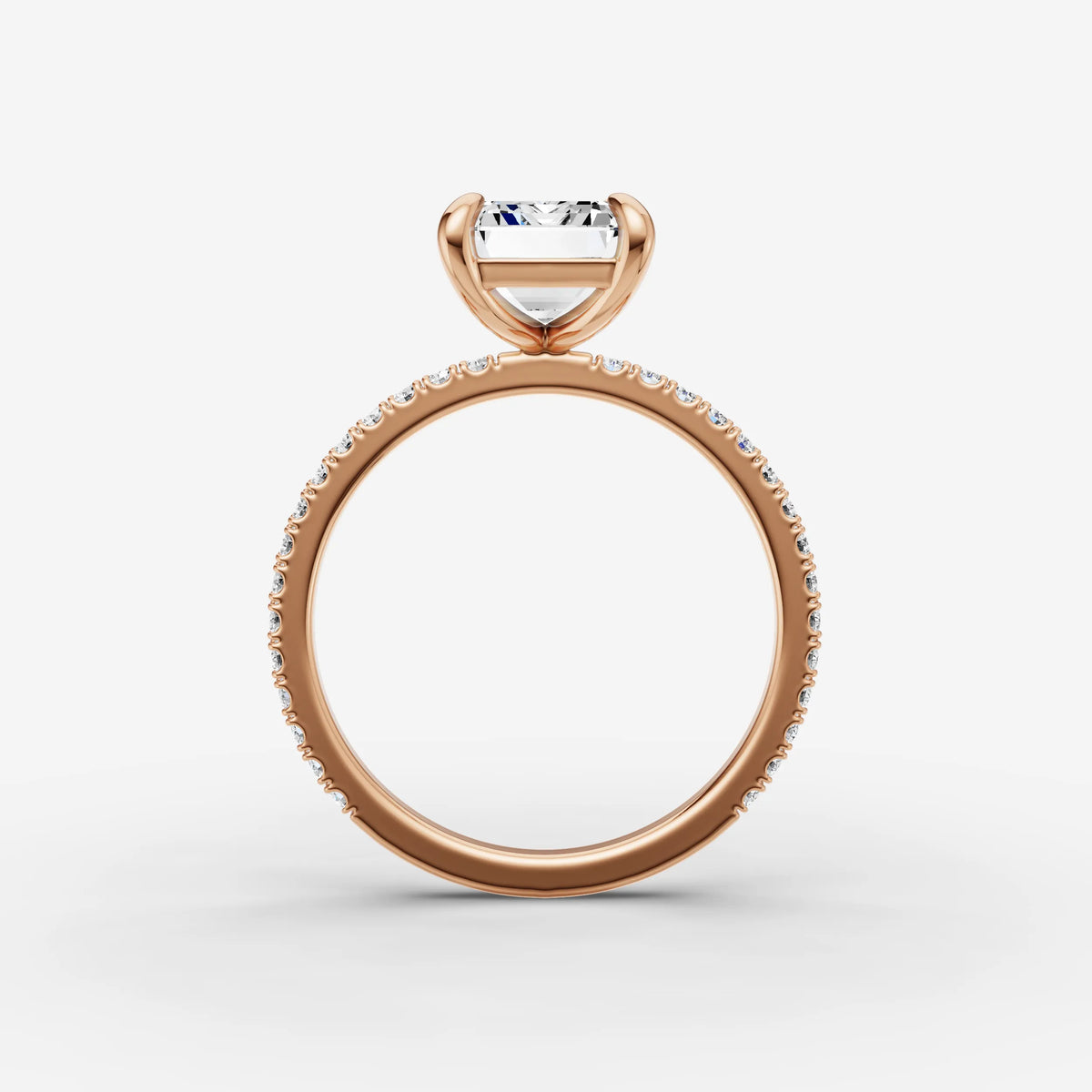 Etoile emerald diamond setting in gold, view 8