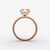 Etoile emerald diamond setting in gold, view 8