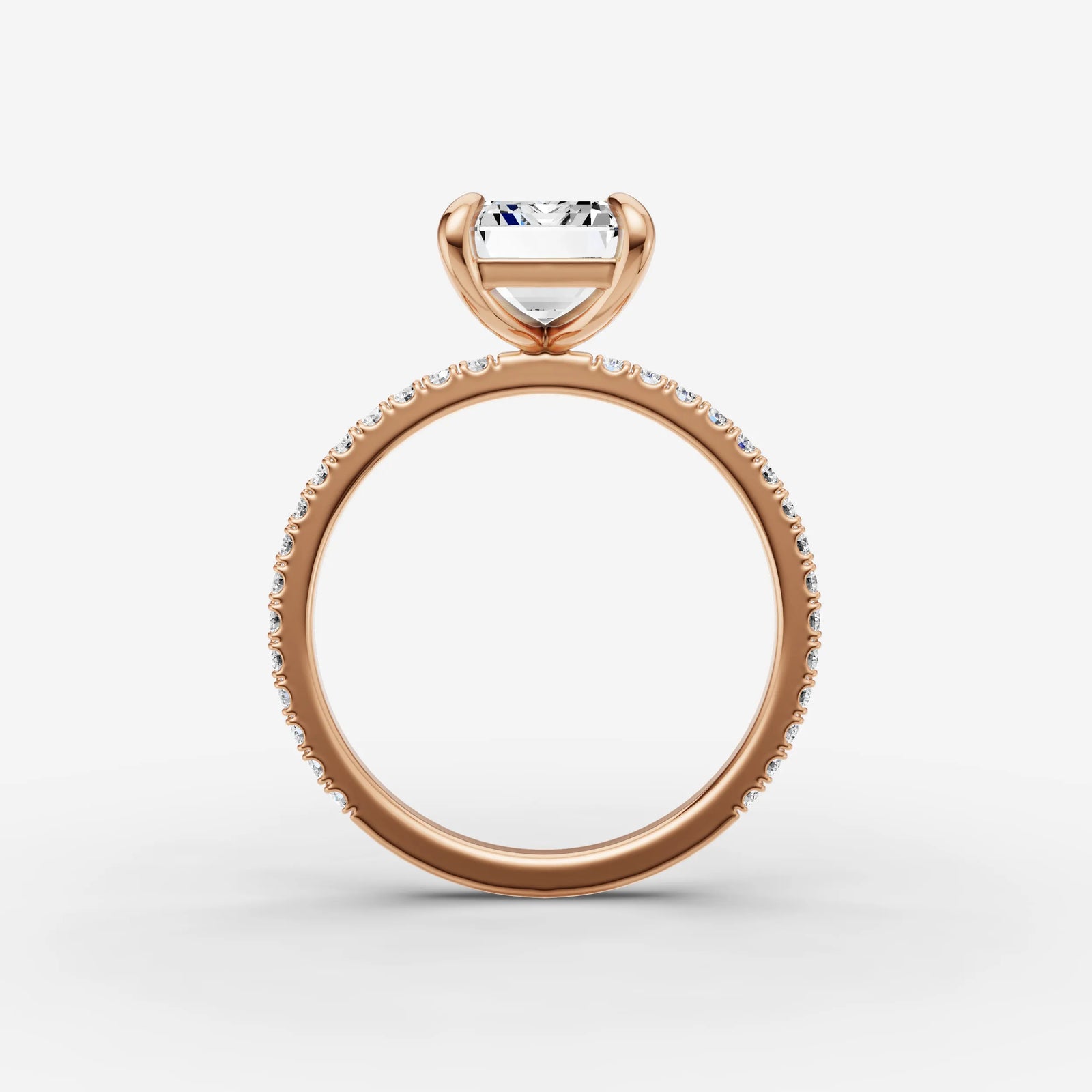 Etoile emerald diamond setting in gold, view 8