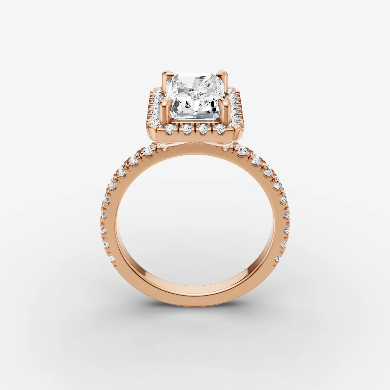 Aurore Etoile radiant diamond setting in gold, view 9
