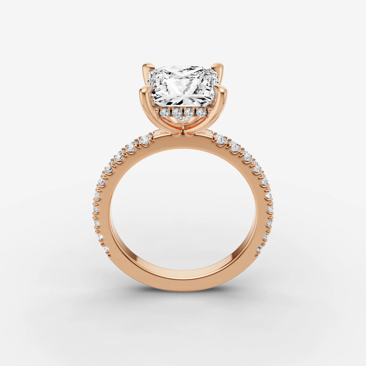 Hidden Halo & Pave - Princess