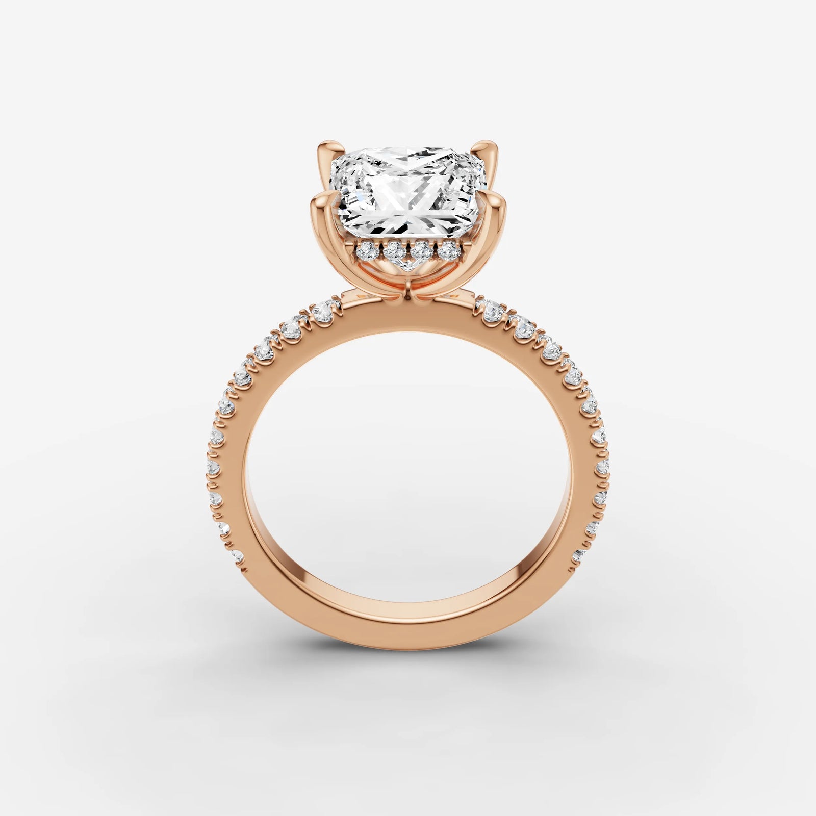 Hidden Halo & Pave - Princess