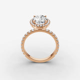 Aurore Etoile oval diamond setting in gold, view 9