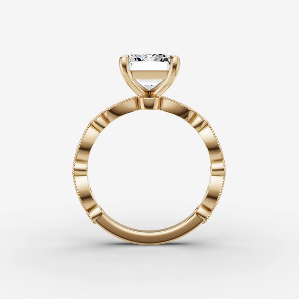 Heritage Emerald ring setting, view 2