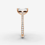 Cathedrale emerald diamond setting in gold, view 11