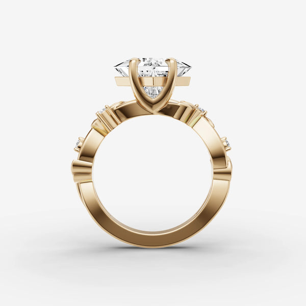 Fleur Princess ring setting, view 2