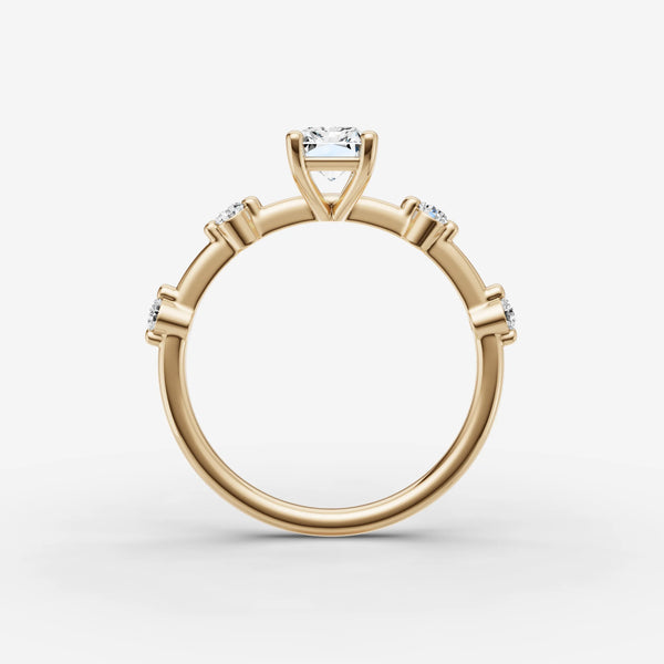 Petite Etoile Radiant ring setting, view 2