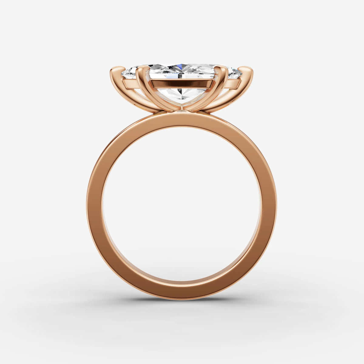 Horizon marquise diamond setting in gold, view 8