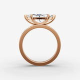Horizon marquise diamond setting in gold, view 8