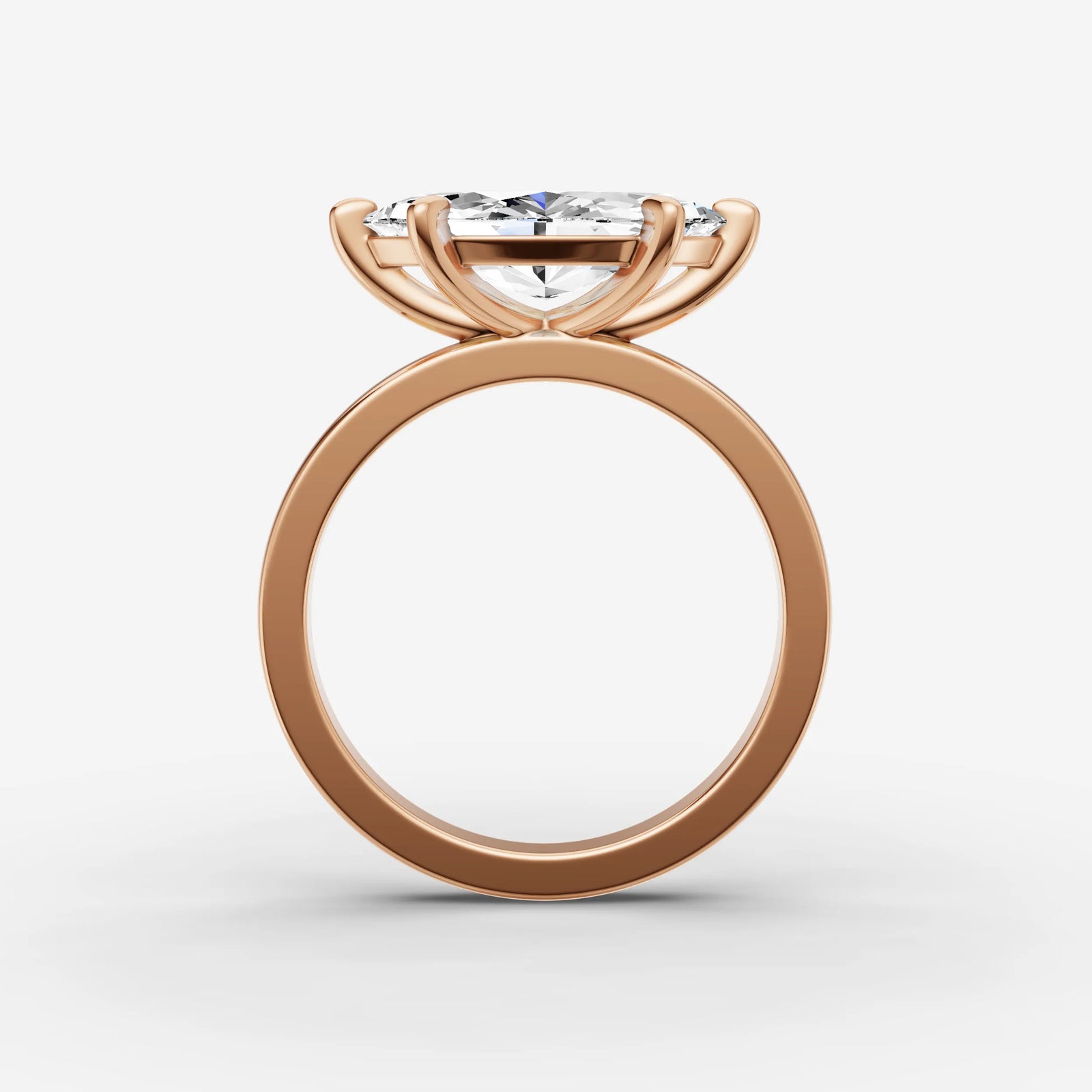 Horizon marquise diamond setting in gold, view 8