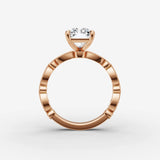 Heritage radiant diamond setting in gold, view 8