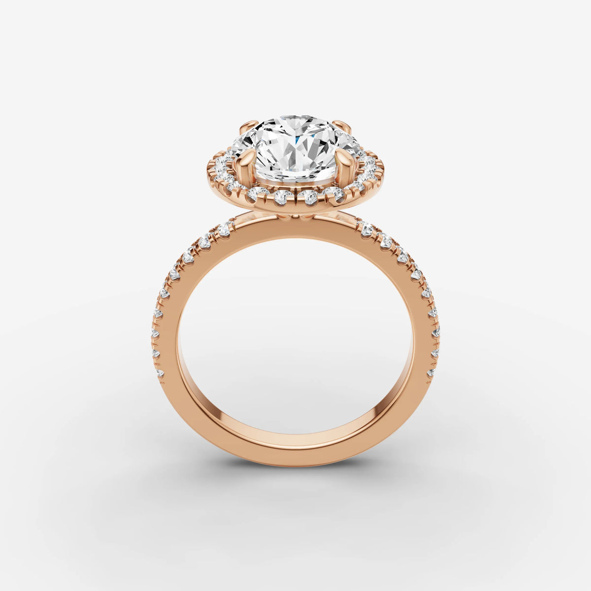 Aurore Etoile round diamond setting in gold, view 9