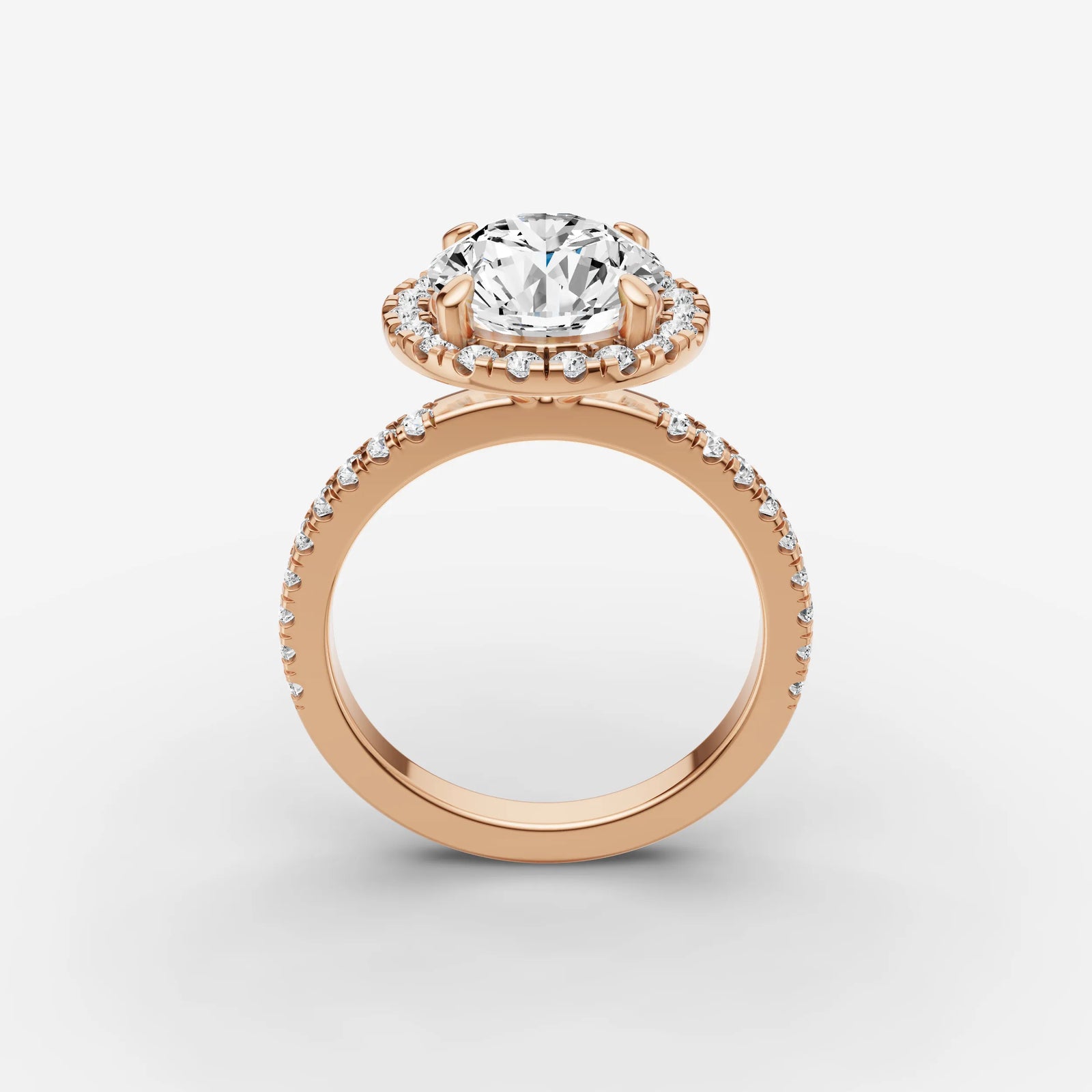 Aurore Etoile round diamond setting in gold, view 9