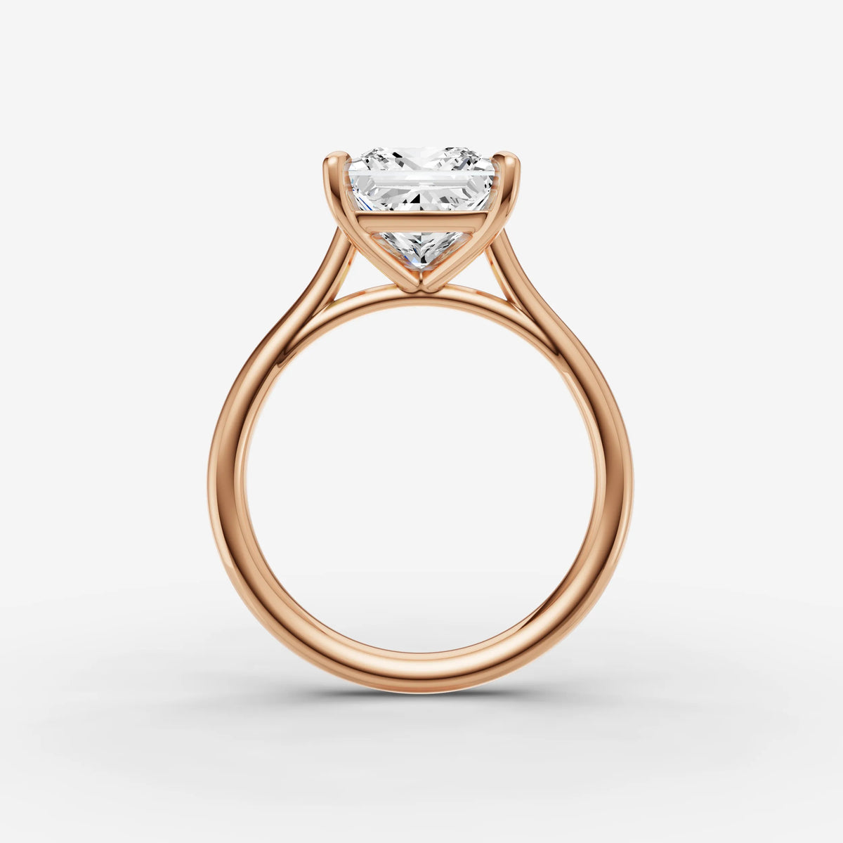 Cathedrale princess diamond setting in gold, view 8