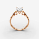 Cathedrale radiant diamond setting in gold, view 9