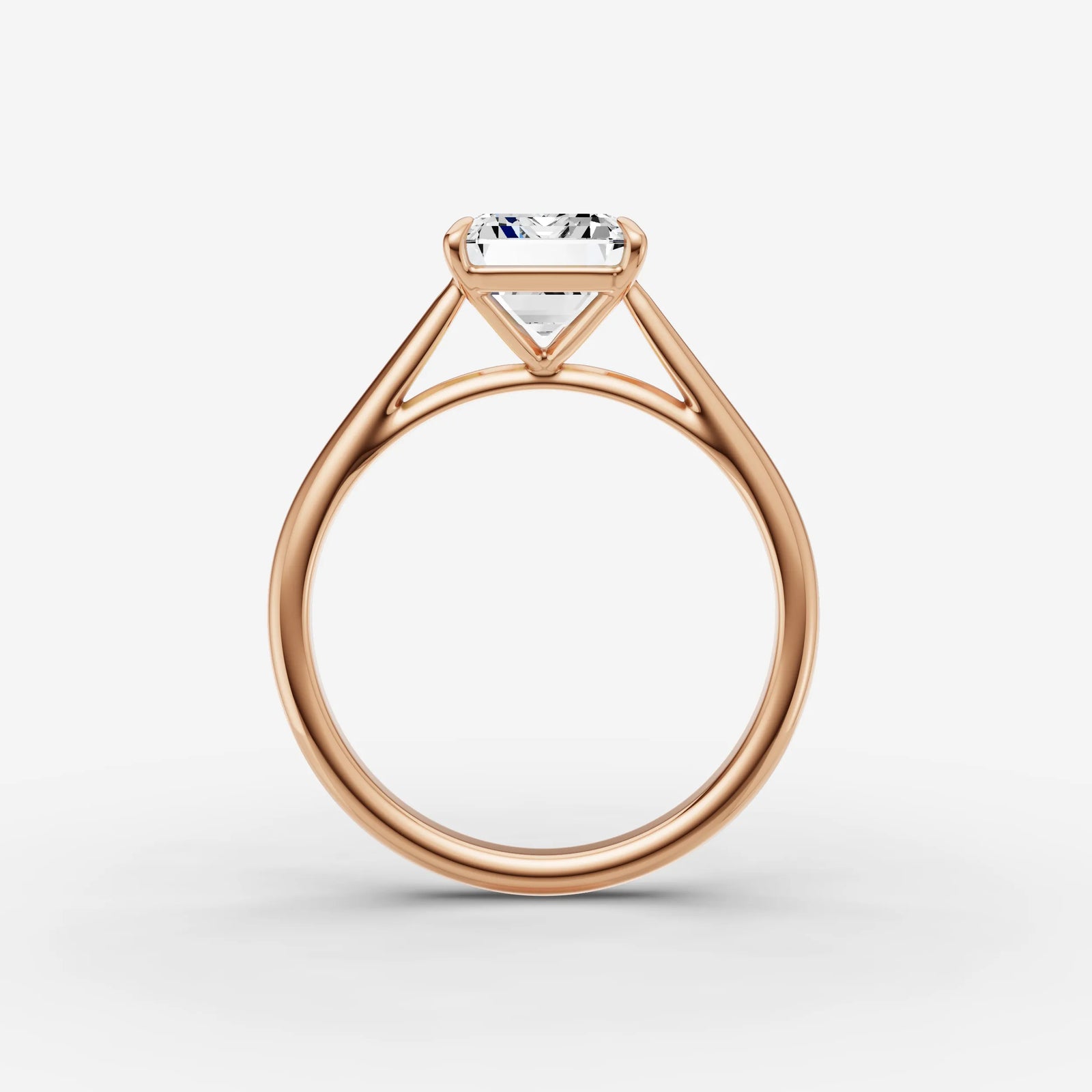 Cathedrale emerald diamond setting in gold, view 8