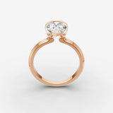 Demi pear diamond setting in gold, view 9