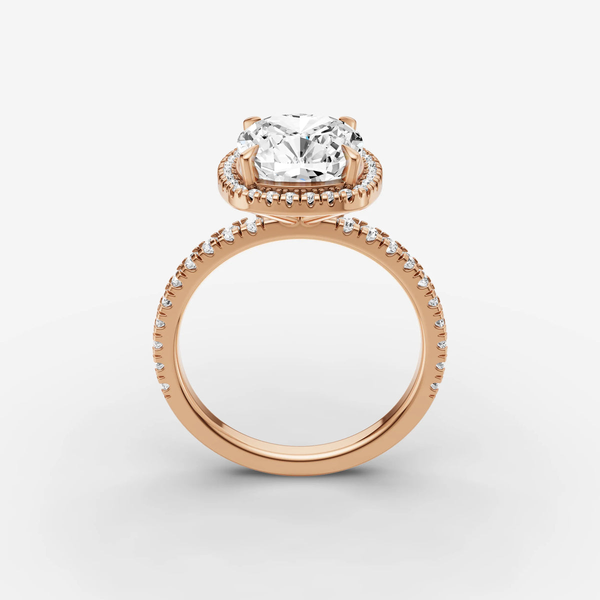 Aurore Etoile cushion diamond setting in gold, view 9