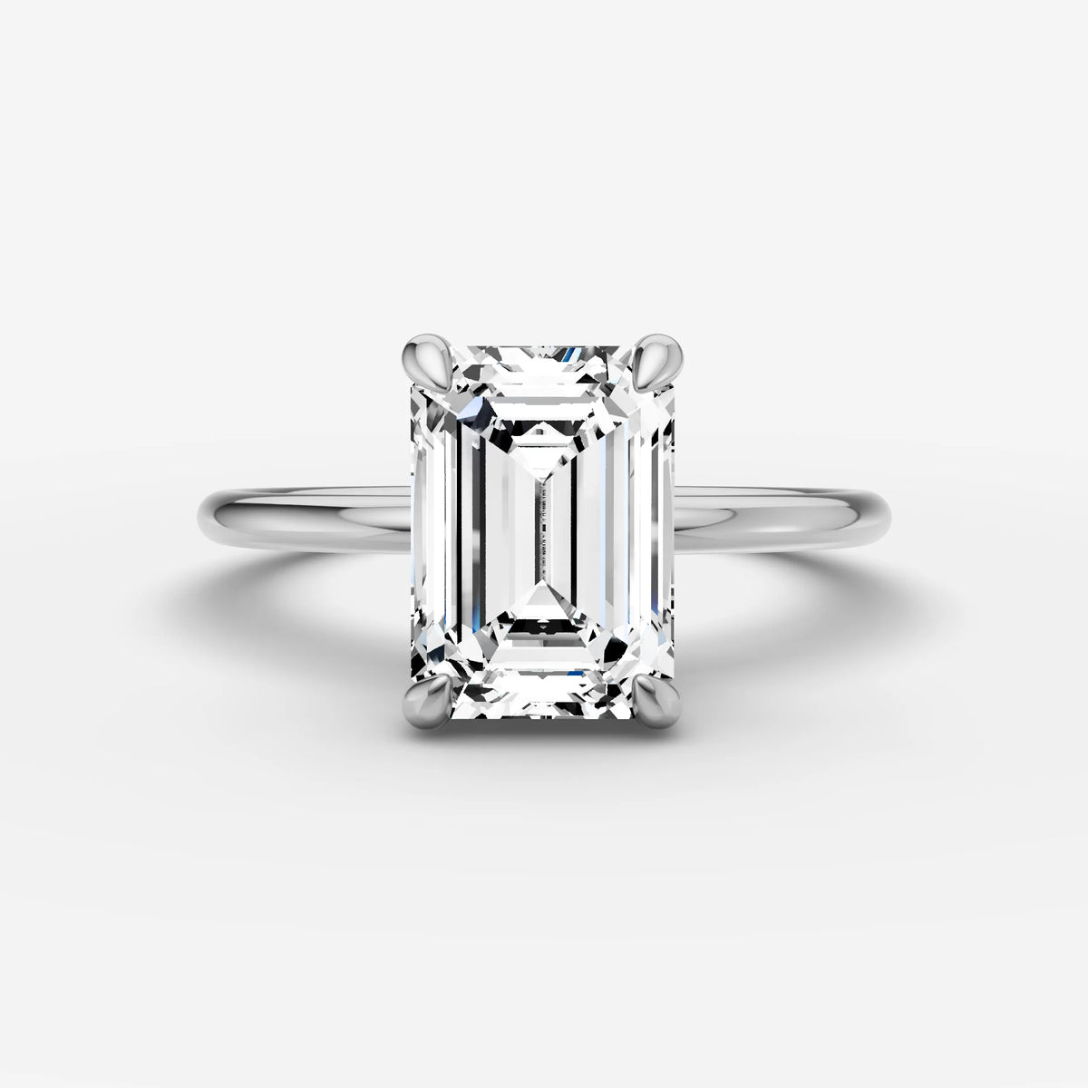 Mystere emerald diamond setting in gold, view 13