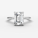 Mystere emerald diamond setting in gold, view 13