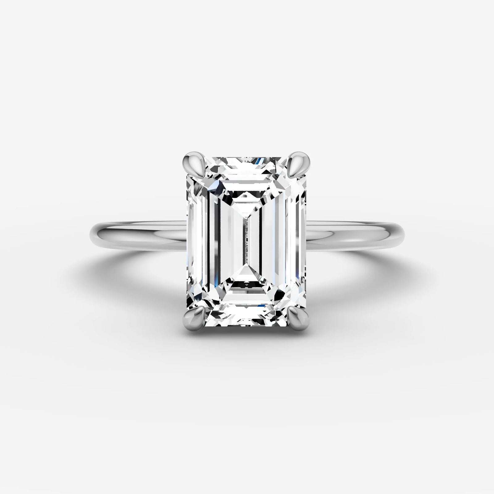 Mystere emerald diamond setting in gold, view 13