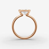 Demi emerald diamond setting in gold, view 8