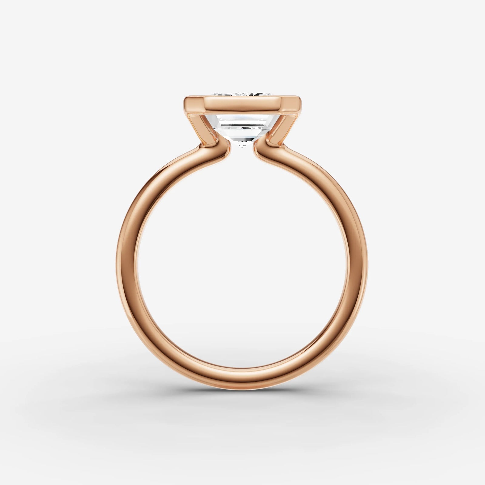 Demi emerald diamond setting in gold, view 8