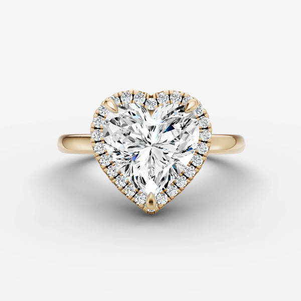 Aurore Heart ring setting, view 1