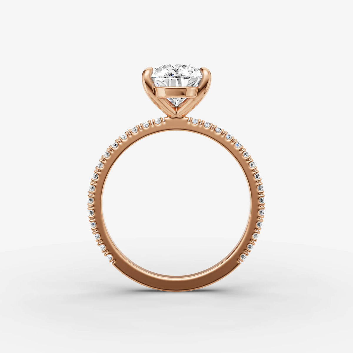 Etoile pear diamond setting in gold, view 8