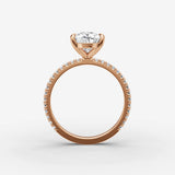 Etoile pear diamond setting in gold, view 8