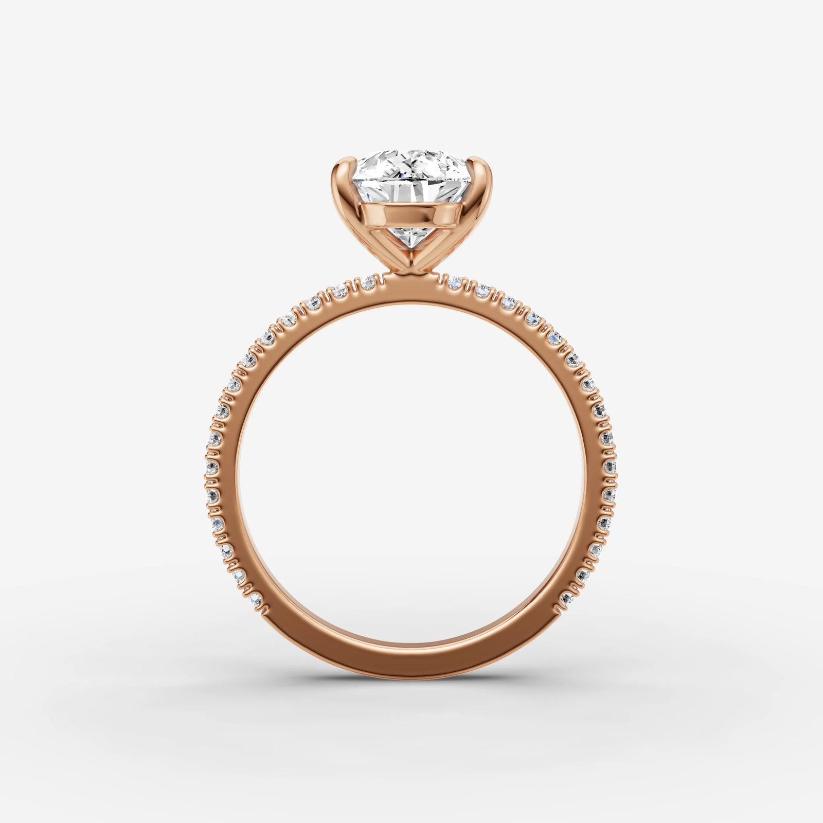 Etoile pear diamond setting in gold, view 8