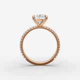 Etoile oval diamond setting in gold, view 8