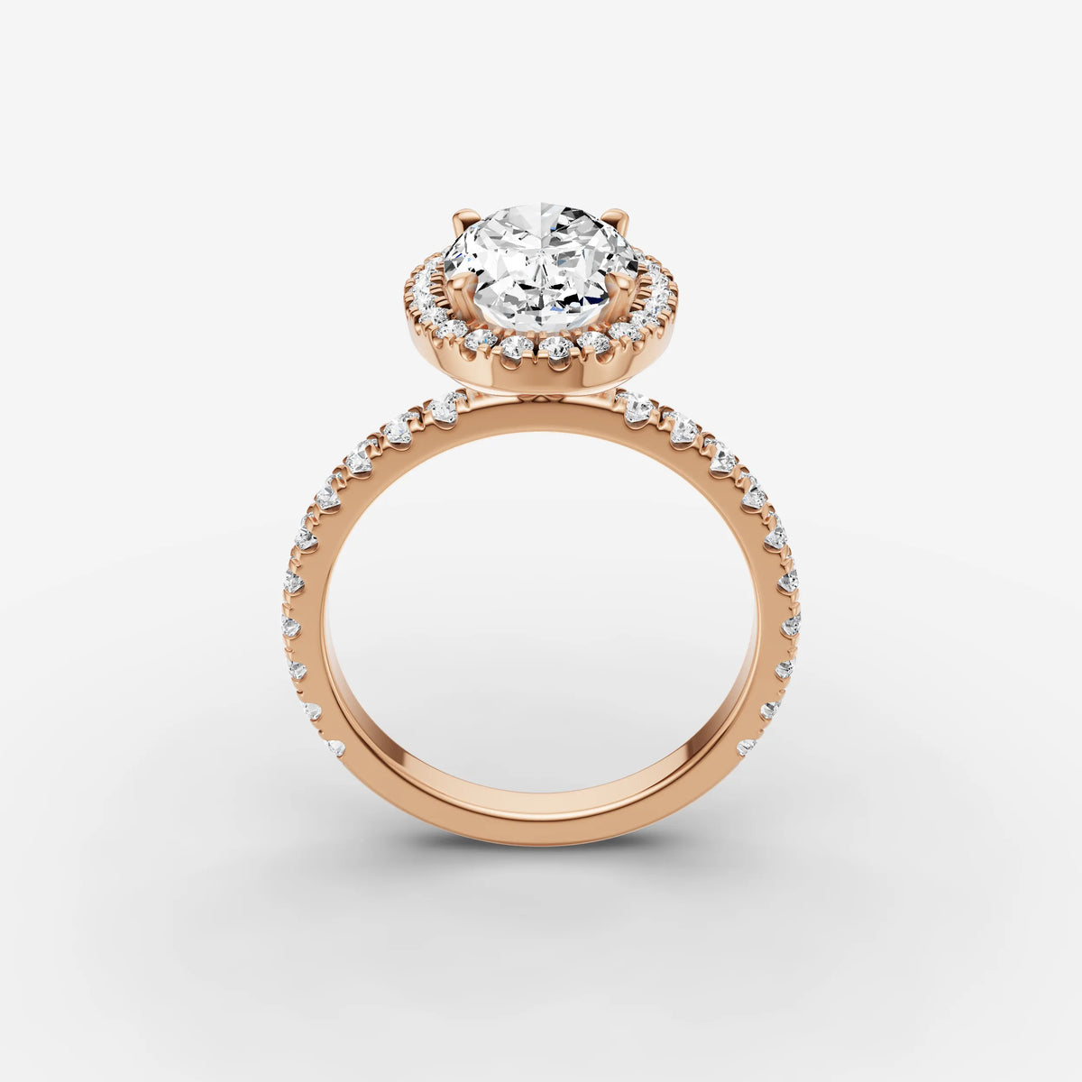 Aurore Etoile oval diamond setting in gold, view 9
