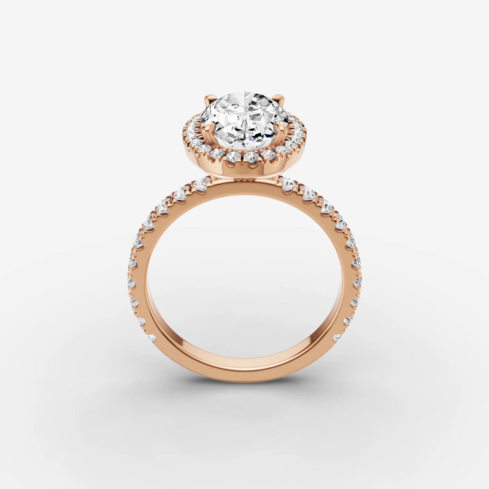 Aurore Etoile oval diamond setting in gold, view 9