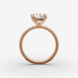 Etoile cushion diamond setting in gold, view 8