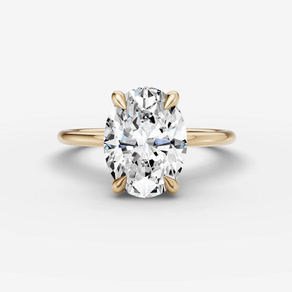 Mystere Oval ring setting, view 1