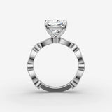 Heritage cushion diamond setting in gold, view 14