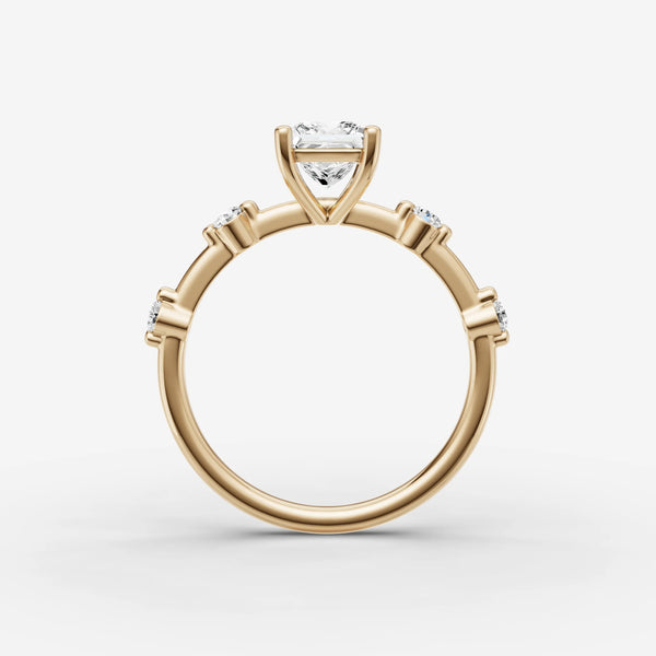 Petite Etoile Princess ring setting, view 2