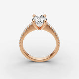 Cathedrale oval diamond setting in gold, view 9