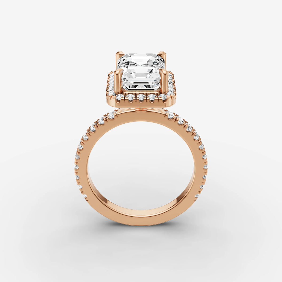 Aurore Etoile emerald diamond setting in gold, view 9
